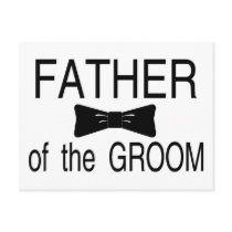 Father Of The Groom Bowtie Postcard