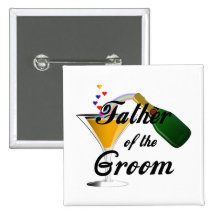Father of the Groom Champagne Toast Buttons