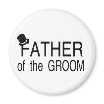 Father Of The Groom Top Hat Refrigerator Magnet
