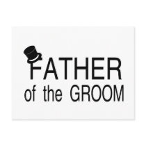 Father Of The Groom Top Hat Postcards