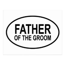 Father of the Groom Wedding Oval Postcards