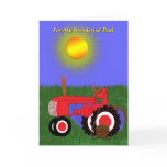 Father’s Day Fishing Pole and Red Tractor Card