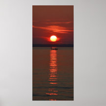 Father & Sons Sunset Fishing Poster