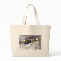 Father Time & Train Vintage New Year Bags
