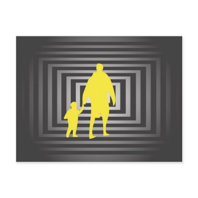 Father With Son Post Card by greenapple63