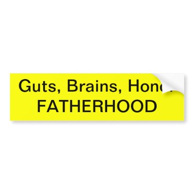 FATHERHOOD Bumper Sticker by 50thbirthdaygifts