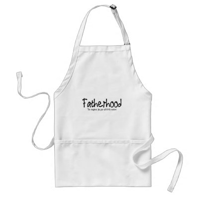Fatherhood: the toughest job you'll ever endure aprons by GrampasGoodies