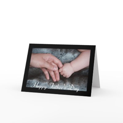 Fathers Day Baby Holding Daddys Hand Greeting Card by TheHolidayEdge