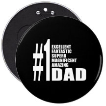 Fathers Day Birthdays Christmas Number One Dad Pinback Buttons