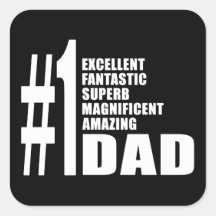 Fathers Day Birthdays Christmas Number One Dad Sticker