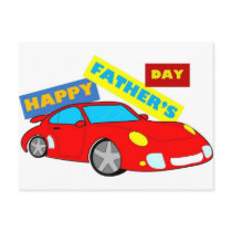 Fathers Day Car Post Card