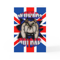 Father's Day Card Dad, with British Bulldog and UK