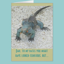 Father's Day Card from Daughter, "Blue Iguana" cards