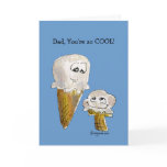 Father's Day Cartoon Ice Cream Cones Greeting Card