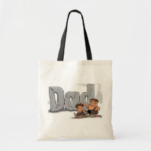 Fathers Day Caveman Dad Bags