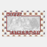 Fathers Day Cut Out ADD YOUR PHOTO Field of Stars Sticker