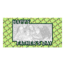 Fathers Day Cut Out ADD YOUR PHOTO Frogs Personalized Photo Card