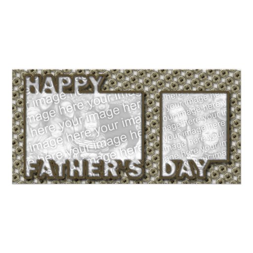 Fathers Day Cut Out ADD YOUR PHOTO Hero Badge Photo Card Template