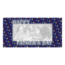 Fathers Day Cut Out ADD YOUR PHOTO Sailboats Picture Card