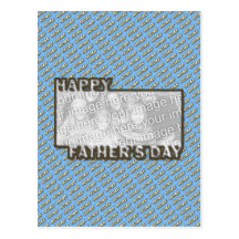 Fathers Day CutOut ADD YOUR PHOTO Polka Dot Father Post Cards