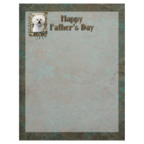 Fathers Day DAD - Stone Paws - Bichon Frise