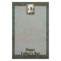 Fathers Day DAD - Stone Paws - Bichon Frise