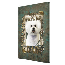 Fathers Day DAD - Stone Paws - Bichon Frise