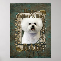 Fathers Day DAD - Stone Paws - Bichon Frise