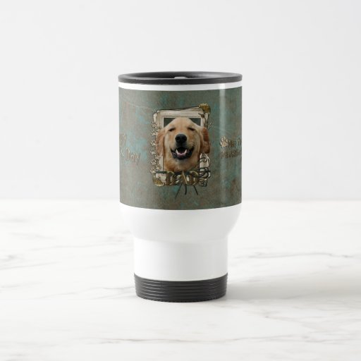 Fathers Day DAD Stone Paws Golden Retriever Mickey Coffee Mugs