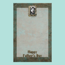 Fathers Day DAD - Stone Paws - Siberian Husky stationery