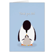 Father's Day Dad, Thank You Penguins Greeting Card