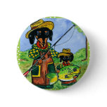 Fathers Day Doxies Pinback Button