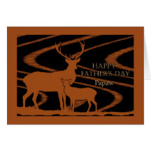 Father's Day for Papaw, Deer in a Field Card