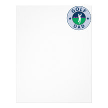 Fathers Day Golf Dad Personalized Letterhead
