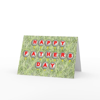 Fathers Day Golf Gift Greeting Card by giftsbonanza