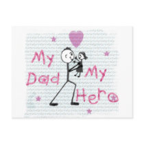 Father's Day Hero Dad Postcards
