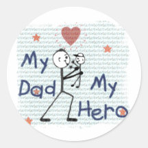 Father's Day Hero Dad Stickers