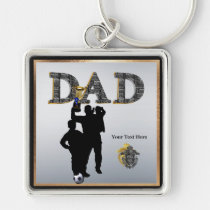 Fathers Day Laurel Wreath Best Dad Version Two keychains