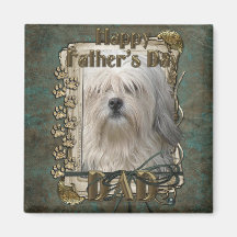 Fathers Day - Lowchen Refrigerator Magnet