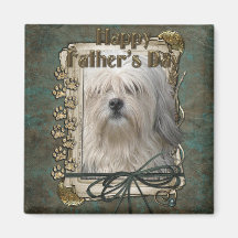 Fathers Day - Lowchen Refrigerator Magnet