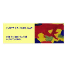 Father's Day Mini Book Marker -  Colour Signature Business Card Templates