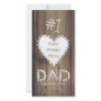 Father's Day - Number One Dad on Wood Picture Card