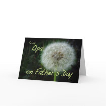 Father's Day Opa dandelion wish for Greeting Cards