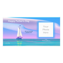 Father's Day Sail Away Photo Card Template