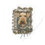 Fathers Day - Stone Paws - Airedale Heart Stickers