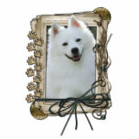 Fathers Day - Stone Paws - American Eskimo Photo Sculpture