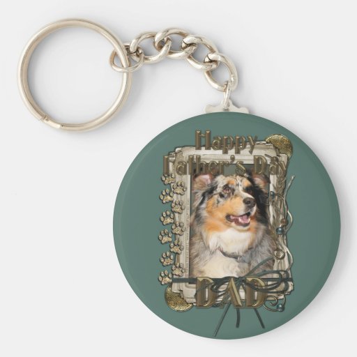 Fathers Day - Stone Paws - Australian Shepherd Keychains