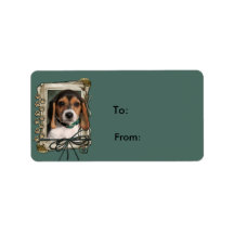 Fathers Day - Stone Paws - Beagle Puppy Address Label