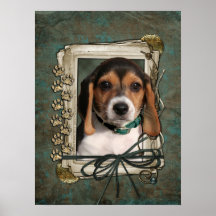 Fathers Day - Stone Paws - Beagle Puppy Poster