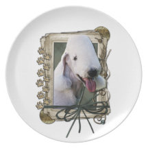 Fathers Day - Stone Paws - Bedlington Terrier Party Plate